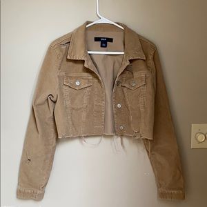 Tan cropped jacket